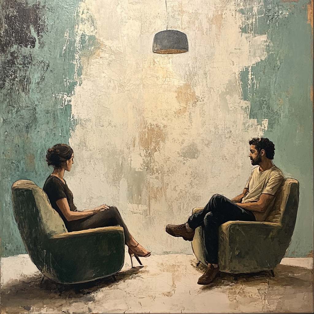 Calm woman practicing active listening—a key relationship communication tool.