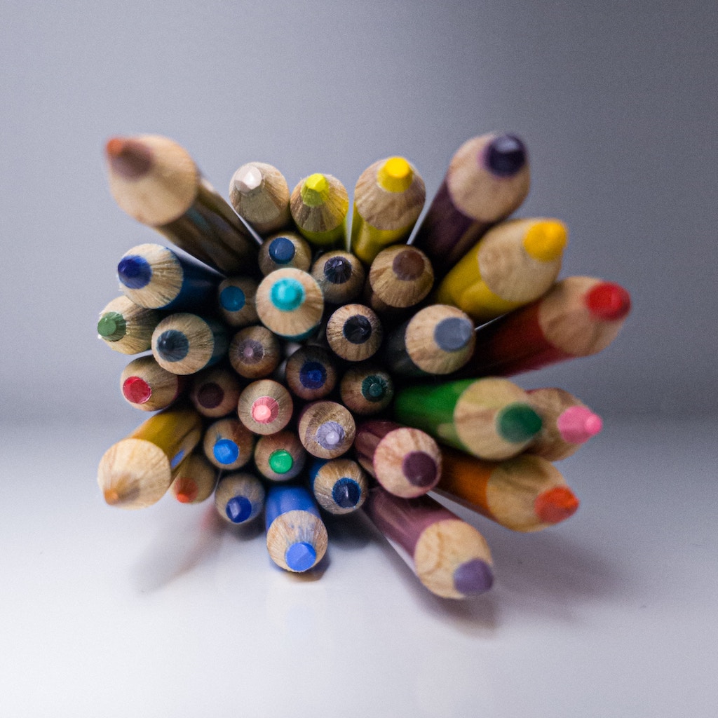 colored pencils to encourage creativity